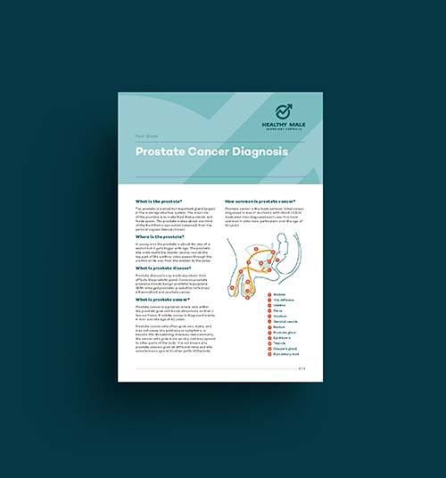 Prostate Cancer Diagnosis Fact Sheet Tile Image