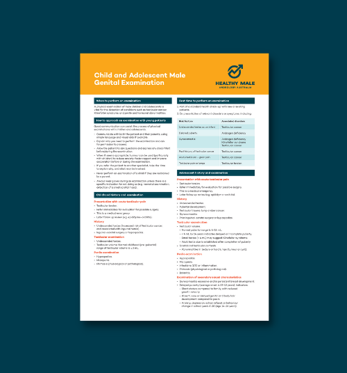 Child and Adolescent Male Genital Examination Clinical Summary Guide